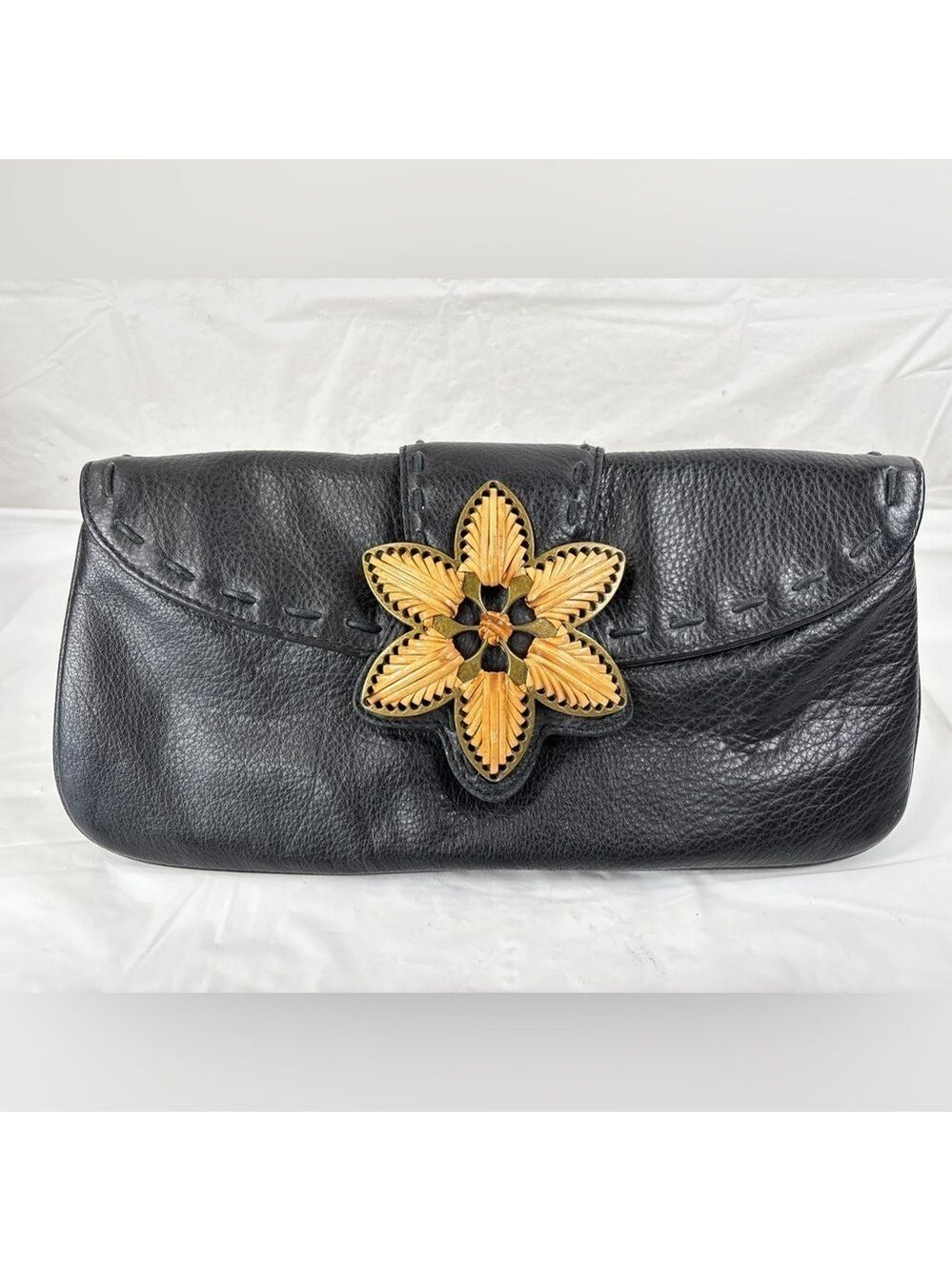 Coldwater Creek leather Flora clutch